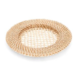 Assiette de présentation en rotin de style bohème vietnamien, faite à la main en fibres naturelles, pour fêtes, tables élégantes et décoration intérieure - Product Image 1