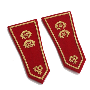 Gros sur mesure général major uniforme tissé à la main épaulettes insignes d'épaule patchs d'épaulette tissés à des prix bas - Product Image 1