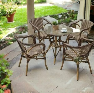 Bistro Patio rotin osier jardin balcon jardin Patio extérieur salle à manger chaise Table pour la maison salle à manger hôtel restauration Restaurant café - Product Image 2