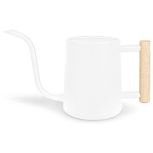 Arrosoir décoratif en métal à long bec de finition grise lisse pour arroser les plantes suspendues et les pots d'étagère - Product Image 4