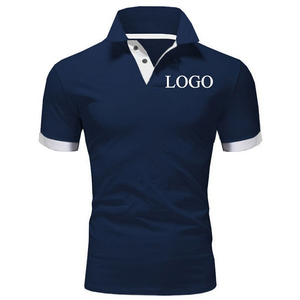 <b>Top</b> Quality <b>Men's</b> Casual T Shirt High Quality 100% Cotton Breathable Polo with Short Sleeves Solid Pattern Custom Logo Printed - Product Image 4