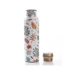 New Arrival Custom Art Drink Water Bottle 100% Pure Copper Water Bottle Export Quality Made in India