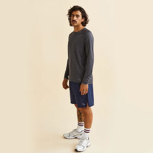 Dernière arrivée d'été pour hommes 100% coton respirant couleur anthracite manches complètes basique t-shirt à vendre maillots en coton pour hommes - Product Image 4