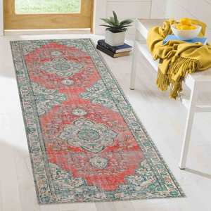 Printed <b>Rug</b>: <b>Boho</b> Turquoise Accent <b>Rug</b> for Home Decor,Nonwoven Thin <b>Rug</b> - Product Image 3