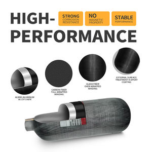 Tanque de Aire Compuesto de Fibra de Carbono de 2L, 300 Bar, 4500 psi, PCP SCBA para Buceo - Product Image 3