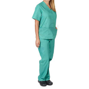 Venta al por mayor Mujeres Scrub set Superventas de alta calidad Unisex Médico Scrub Uniforme Hecho en fábrica de algodón Set Nueva llegada - Product Image 3