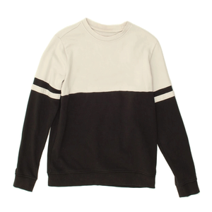 Sweat-shirt d'hiver à col rond, panneau coupé et cousu, couleur contrastée, 100% coton, polaire 370 g/m², sweat-shirt unisexe streetwear pour homme - Product Image 1