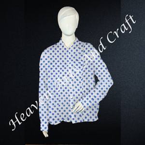 Camisas de manga larga de algodón con estampado de bloques a medida, camisa informal de algodón con estampado de bloques a mano para mujer - Product Image 5