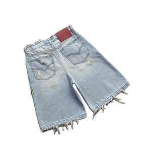 กางเกงยีนส์ขาสั้นแฟชั่นผู้ชายแบบใหม่สั่งทำขายส่ง ผ้าเดนิมยีนส์ขาดๆ สำหรับผู้ชาย ปากีสถาน 2026 - Product Image 5