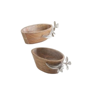 Cuenco de madera profunda con acabado Natural, fideos, Pasta o servidor de arroz, cuencos decorativos de madera con mango - Product Image 1