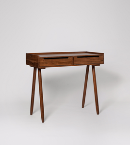 Gabinete de madera moderno con tres cajones y patas en ángulo - Product Image 2