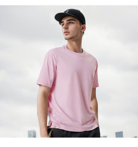 Wholesale 210g Blank T Shirt Custom 100% Cotton T-shirt Printing Logo for Mens Plain T Shirts Printed <b>Black</b> T-shirt for men - Product Image 5