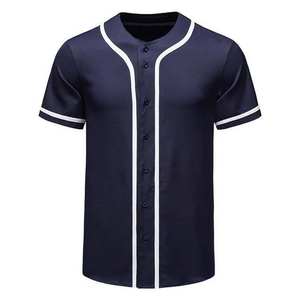 Maillots de baseball d'équipe personnalisés, qualité supérieure, polyester respirant, col en V, vêtements de sport, vêtements de baseball et de softball pour adultes - Product Image 5