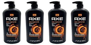 (4 Pack) Gel douche parfumé pour homme Axe Dark Temptation, rafraîchissant, longue durée, anti-acné, hydratant, parfum chocolat noir, 32 - Product Image 4