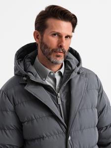 Chaqueta parka larga y cálida personalizada OEM de alta calidad para hombre con capucha, prendas de vestir de invierno, chaqueta de invierno con capucha para hombre - Product Image 5