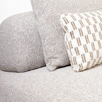 Modernes Chesterfield L-förmiges Stoff-Ecksofa-Set mit Polster-Rückenlehne und Weißen Gepolsterten Armlehnen für Wohnzimmermöbel