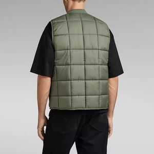 Mens Casual 100% Nylon Puffer Jacket Vest High Quality Breathable Hood Zipper O-Neck Winter Outer Wear OEM <b>Service</b> Available - Product Image 4