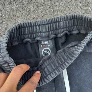 Customized Premium Quality 2026 Vintage Acid Wash Cotton Breathable Heavyweight <b>350</b> 450 500 Gsm Zip Streetwear Tracksuit For Men - Product Image 5