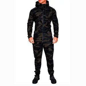 Tenues athlétiques actives à fermeture éclair complète Survêtement de jogging pour hommes Vente à chaud de survêtements d'entraînement de couleur unie en gros - Product Image 6
