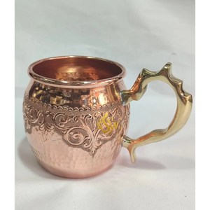 Best Selling 100% Pure Metal Copper Moscow Mule <b>Mug</b> <b>With</b> Copper <b>Handle</b> Premium Barware <b>Mug</b> Perfect for Wedding Gift and Events - Product Image 2