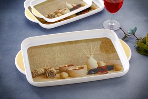 Premium 3 Piece Serving <b>Tray</b> Set Stylish Durable Kitchen Tabletop Organizer Decorative Home Dining and Entertaining Essentials - Product Image 6