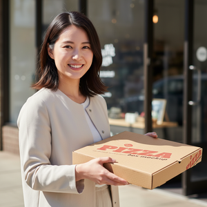 Boîte à pizza en papier kraft écologique haute résistance, emballage alimentaire sûr pour la livraison, les plats à emporter et les services de traiteur - Product Image 5