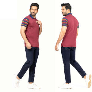 Chemises polo décontractées à manches courtes pour hommes Chemises polo confortables à la mode Chemises polo d'été à motif uni évacuant l'humidité pour hommes - Product Image 2