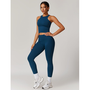 Conjunto de Yoga de nuevo estilo 2025 al por mayor conjunto de Yoga de precio barato para mujer conjuntos transpirables de ropa de gimnasio de secado rápido hechos en Pakistán OEM - Product Image 1