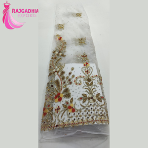 Elegante tela de encaje con cuentas, textil de moda para mujer, Material de lujo para vestidos, vestidos, ropa de fiesta, ropa nupcial al por mayor - Product Image 2