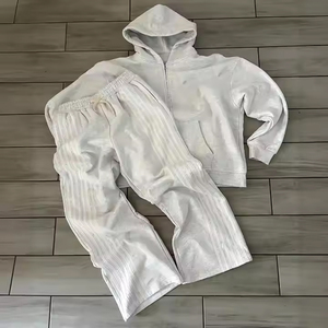 ชุดวอร์มผ้าฝ้าย100% แอซิดแอซิดแบบมีซิปรูดสำหรับงานปักผ้าปะติดแบบไม่พอใจกำหนดเอง - Product Image 6