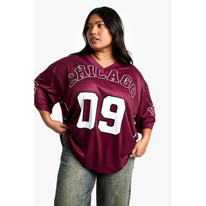 Maillot de football rétro pour femme, hauts à manches longues de style équipe nationale personnalisés, respirant, fabriqué au Pakistan - Product Image 1