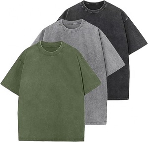 Camisetas Oversize para Hombre, Lavado Ácido, Corte Holgado, Estilo Vintage, Camisetas con Logotipo Personalizado, Etiquetas Impresas, Nuevos Diseños - Product Image 5