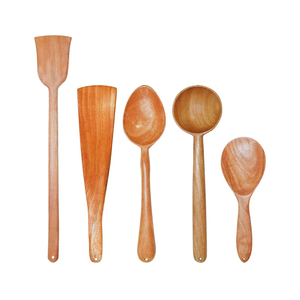 Ustensiles de cuisine en bois de haute qualité à prix raisonnable, spatule unique résistante à la chaleur, cuillères et spatules à manche en bois - Product Image 3