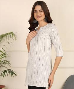 TOP DE TRABAJO ESTAMPADO DE ALGODÓN MODERNO ROPA CASUAL PRECIO AL POR MAYOR ROPA ÉTNICA - Product Image 2