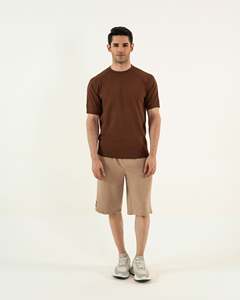 Personalizar Venta caliente de talla grande de los hombres de moda para camisetas mangas bordadas de punto sólido transpirable al por mayor - Product Image 2