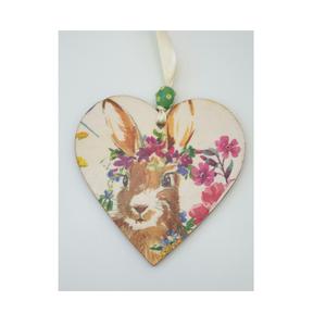 Coeur en bois rustique moderne suspendu Design coeurs colorés colorés pour chambre salon et décoration de Noël objets en bois - Product Image 1