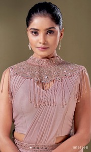Bereit, Saree aus importiertem Stoff mit vollständig genähter Designer bluse für Frauen zu tragen Großhandel Shop USA Shari Sari für Mädchen