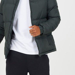 Venta al por mayor personalizado embudo Cuello acolchado Puffer chaqueta a prueba de viento cálido invierno al aire libre de alta calidad burbuja chaquetas de los hombres con bolsillos - Product Image 4