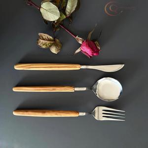 Juego de Cubiertos de Madera Sostenible de Primera Calidad, Ligeros, Duraderos, Reutilizables, Utensilios de Comedor Naturales - Product Image 3