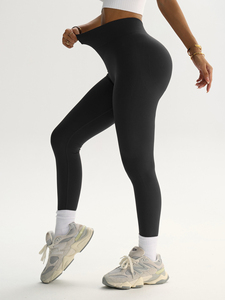 Nuevas Mallas Deportivas de Gimnasio al por Mayor de Alta Calidad con Logotipo Personalizado, Leggings de Yoga de Cintura Alta, Suaves y sin Costuras para Mujer - Product Image 6