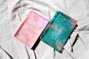 ถาดเรซิ่นตกแต่งหลากสี ของตกแต่งบ้าน ถาดเรซิ่นทรงสี่เหลี่ยมคุณภาพสูง - Product Image 6