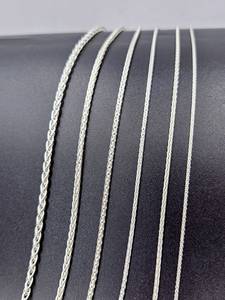 Cadena de Espiga de Plata de Ley 925, Tamaño y Longitud Personalizables, para Hombre y Mujer, Hecha a Mano, Diseño Clásico y Moderno, al por Mayor - Product Image 3