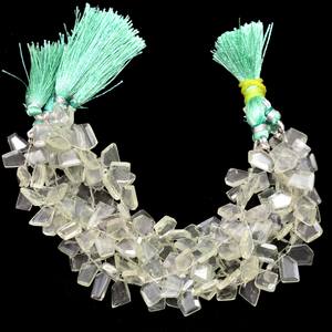 Perles de pépites facettées en améthyste verte AAA+ 6x8mm-7x10mm, pierres semi-précieuses naturelles, perles roulées à coupe dégradée pour bijoux - Product Image 5