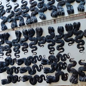 Venta al por mayor 100% cutícula alineada doble trama onda profunda rizo virgen vietnamita color natural materia prima precio barato cabello humano - Product Image 5