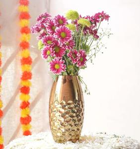 Vase à fleurs en métal martelé moderne personnalisable Logo de mariage pour cadeaux d'entreprise Articles promotionnels Décoration de table pour les grossistes - Product Image 4