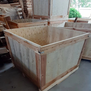 Large Wooden Stackable Foldable Collapsible Shipping <b>Crate</b> Box with Custom Logo Wholesale - Product Image 1