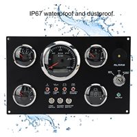 5 Gauge Set with Instrument Panel Tachometer 0-3000RPM 12V for Marine Boat Yacht