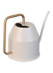 Pot d'arrosage en métal pour arrosage de plantes et de fleurs à la maison, poignée élégante à long bec (blanc) - Product Image 5