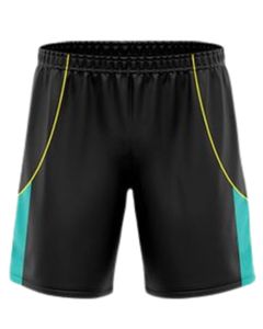 ชุดฟุตบอลสีเขียวอมฟ้าและสีดำพร้อมกางเกงขาสั้น ผลิตจากโพลีเอสเตอร์ระบายอากาศได้ดี เหมาะสำหรับการฝึกซ้อมและการแข่งขัน ชุดทีม - Product Image 4