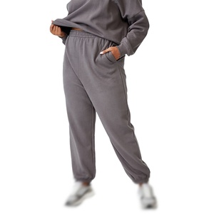 Pantalones Deportivos Ecológicos Resistentes al Viento de Spandex/Poliéster para Mujer, con Cierre de Cordón y Sudadera con Capucha, Nuevo Diseño - Product Image 1